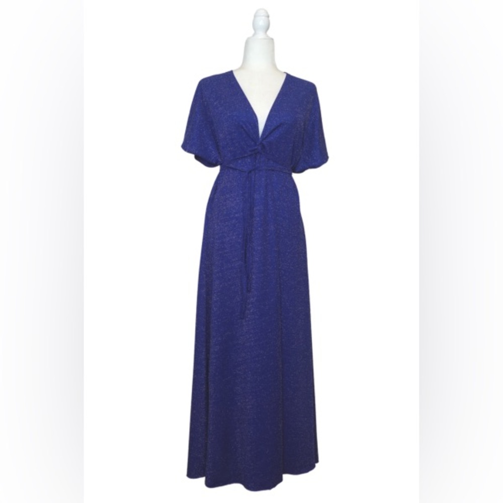 Cobalt Silver Shimmer Cover Up/ Dress - can be styled 8 ways